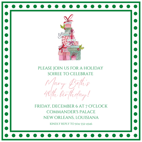 Gift Stack Party Invitation