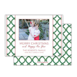 Boxwood Lattice Christmas Card {horizontal}