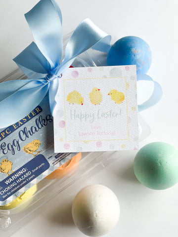 "Happy Easter" Chicks Gift Tag