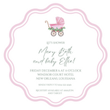 Pram + Holly Baby Shower Invitation