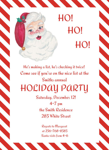 Ho!Ho!Ho! Santa Party Invitation
