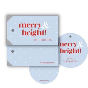Merry & Bright Hang Tag and Round Gift Tag Set
