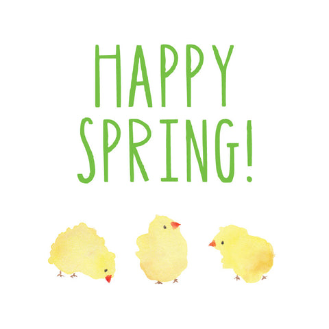 "Happy Spring" Chick Trio Gift Tag
