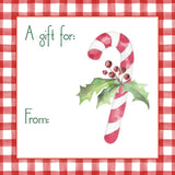 Non-Personalized Candy Cane Christmas Tiny Tag