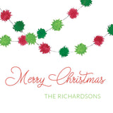 Merry Christmas Pom Pom Garland