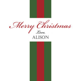 Classic Red and Green Christmas Ribbon Tiny Tag