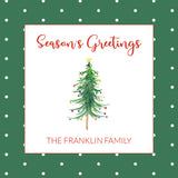 Watercolor Christmas Tree Tiny Tag