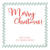 Classic Border "Merry Christmas" Tiny Tag {multiple colorways}