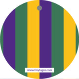 Round King Cake Mardi Gras Tags