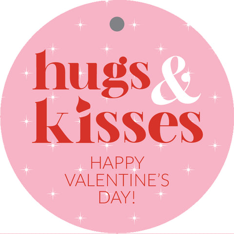Round Hugs and Kisses Valentine