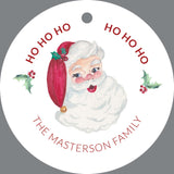 Round Santa Tiny Tag
