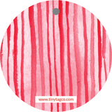 Round Pink + Red Stripe Gift Tag (non-personalized)
