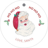 Round From Santa Gift Tag (non-personalized)