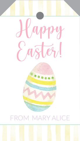 "Happy Easter" Egg Hang Tag