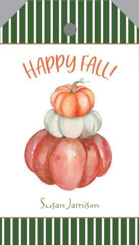 Pumpkin Stack-Happy Fall {hang tag}