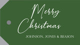Green + White Merry Christmas Hangtag {two sizes}