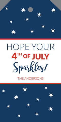 4th of July sparkler hangtag