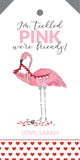 Tickled Pink Flamingo Valentine Hangtag