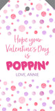 Hope your Valentine's Day is Poppin! {pink + purple} Large Hangtag
