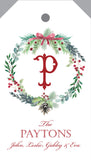 Watercolor Christmas Wreath {hangtag}