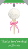 Golf Favor Tag {pink and blue colorway}