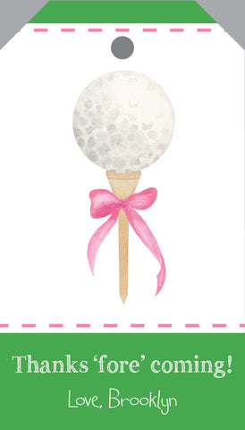 Golf Favor Tag {pink and blue colorway}