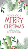 Watercolor Mixed Garland "Merry Christmas" Tiny Tag-{hangtag}
