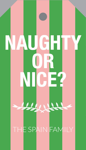 "Naughty or Nice" Tiny Tag-{hangtag}