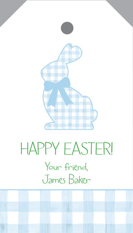 Gingham Easter Bunny {pink or blue}