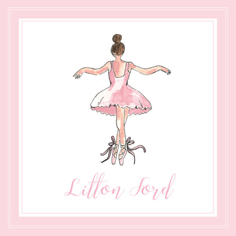 Ballerina Tiny Tag (choose your own hair color)
