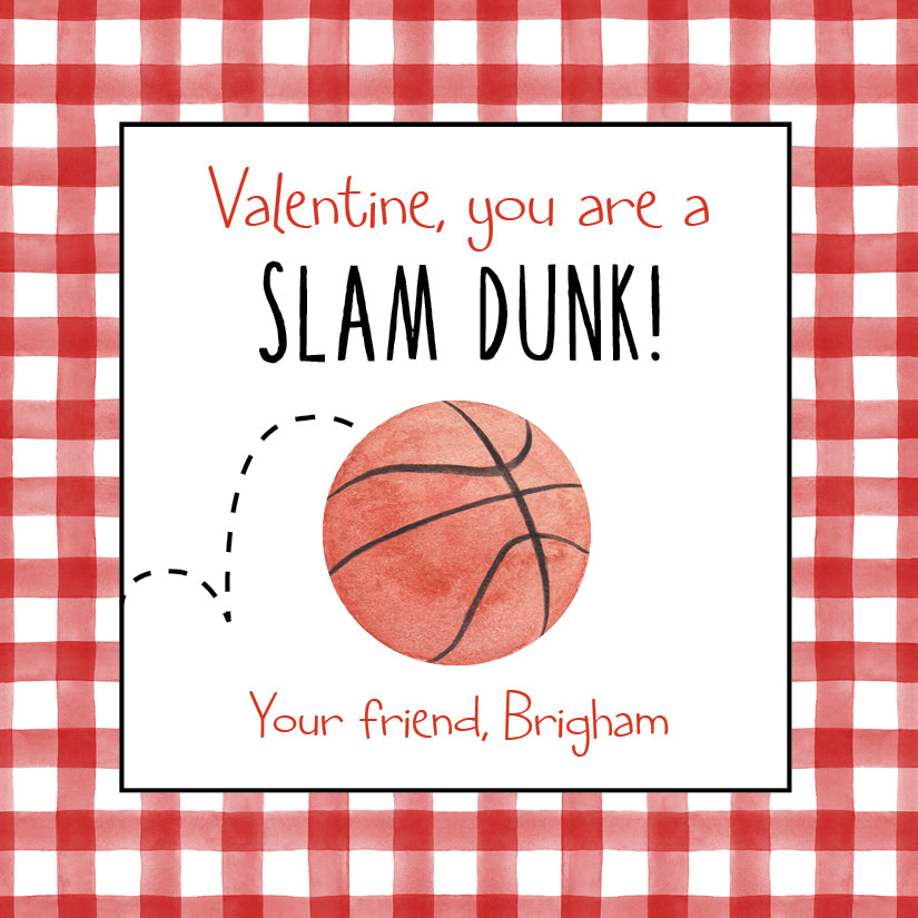 Slam Dunk Valentine! – Tiny Tag Co. for Free Printable Basketball Valentine Cards