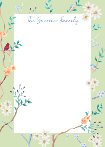 Chinoiserie Chic Notepad {green}