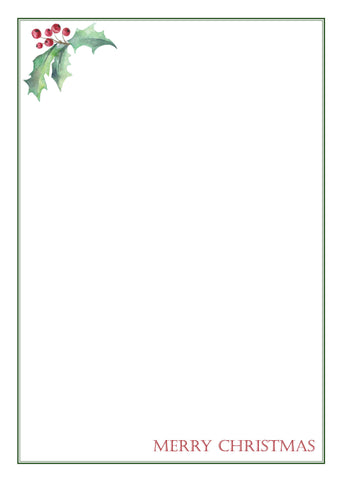 Non-Personalized Holly Notepad