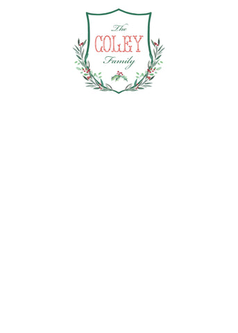 Christmas Crest Notepad {2021}