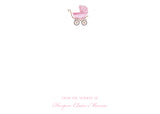 Baby Pram Nursery Notes-Pink