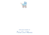 Baby Pram Nursery Notes-Blue
