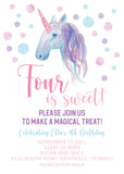 Unicorn Magical Party Invitation