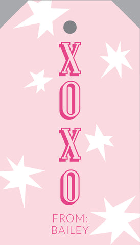 Pink Stars 'XOXO' Hangtag