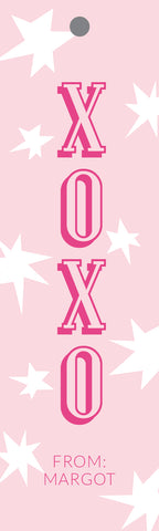 XOXO with Stars Vertical Tag