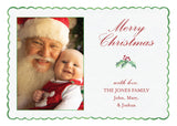 Scallop + Holly Christmas Card {horizontal}