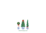 Chinoiserie Boxwood Trio Christmas Card