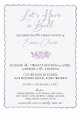 Lilac Watercolor Scallop Invitation