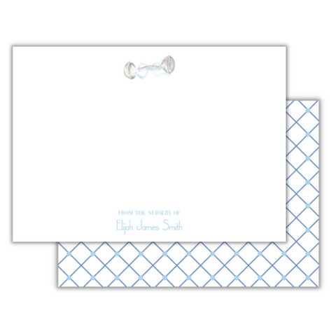 Baby Rattle Nursery Notes-Blue