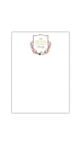 Fall Harvest Crest Notepad