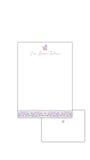 Baby Pram Nursery Notes-Lavender with Scallop