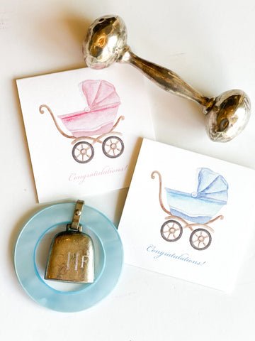 Non-Personalized Pram Folded Card