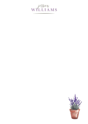 Watercolor Lavender Pot Notepad