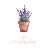 Watercolor Lavender Pot