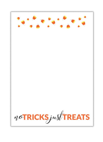 No Tricks, Just Treats notepad {non-personalized}