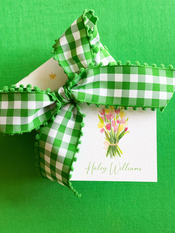 Watercolor Tulip Bouquet Gift Tag